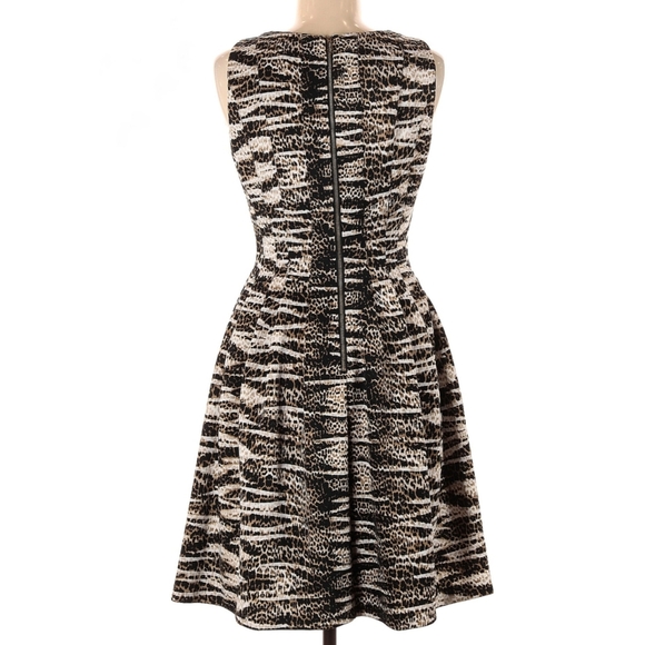 Calvin Klein Fit and Flare A-line Cheetah Print Dress - Picture 2 of 6